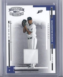 2004 THROWBACK THREADS DEWON BRAZELTON MATERIAL JERSEY SP /100 #186 RAYS - Picture 1 of 1