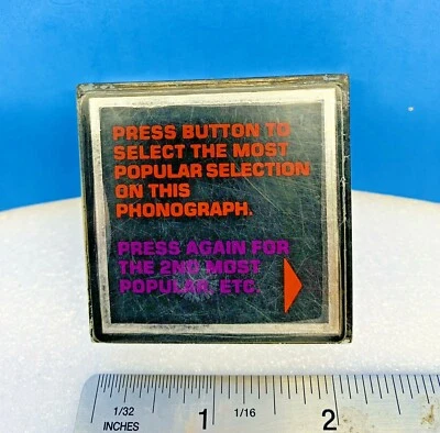 ROWE AMI 45 RPM JUKEBOX R-87 R-88 LABEL SUPPORT #3-08554-01 - Image 1 of 4