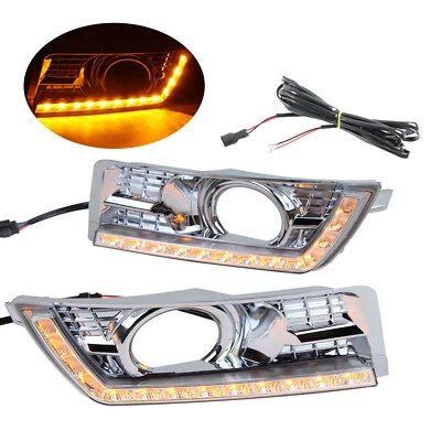 LED Daytime Running Lights DRL Fog Lamp w/Turn Signal For Cadillac SRX 2012-17 Foto 1 de 4