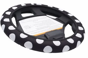 CartSkinz Black Polkadot Golf Cart Steering Wheel Cover - Picture 1 of 1