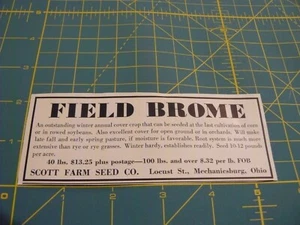 The Farm QRTLY -ADS -SUMMER 1961- SCOTT FARM SEED CO / Mechanicsburg, OH - Bild 1 von 1