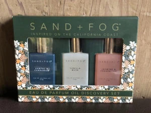 JASMINE & CEDARWOOD + VANILLA MUSK + SANTAL & CARDAMOM EDP OIL Sand + Fog 15mlx3 - Imagen 1 de 5