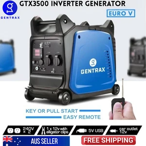 GenTrax 3.5KW Inverter Generator Remote Start Petrol Camping Backup Power - Picture 1 of 11