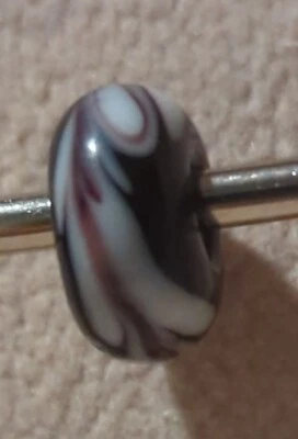 Vintage Original Authentic Trollbeads Brown Murano Glass Bead Early 2000's PB02 - Image 1 of 3