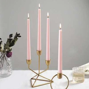 24 Rose Gold Premium 10" Taper Candles Unscented Dinner Party Wedding - Picture 1 of 6