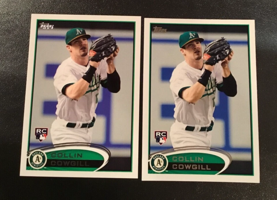 2012 Topps # 502 COLLIN COWGILL ROOKIE Lot 2 Oakland Athletics A's Nice Look! - Image 1 of 1