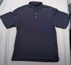 Walter Hagen Golf Polo Shirt Men's XL Black White Striped - Picture 1 of 10