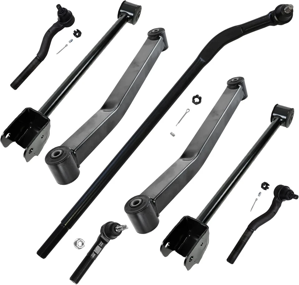 Front Upper & Lower Control Arms + Tie Rods for 2007 2008-2017 Jeep Wrangler JK - Image 1 of 1