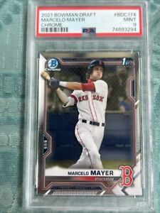 2021 Bowman Draft Marcelo Mayer Chrome 1st #BDC-174 Boston Red Sox PSA 9 MINT