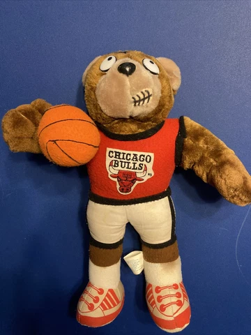 Rare Vintage 12” Chicago Bulls Growling Bear Jordan Plush 1992 NBA Cover