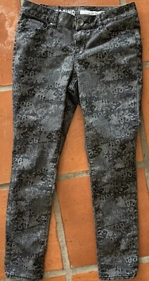 Pantalones DKNY Jeans Estampado Jegging Talla 6P Negro Beige Foto 1 de 4