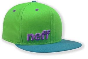 Gorra/Sombrero Neff Daily - Nuevo con etiquetas Slime Snapback para hombre/púrpura/verde azulado - #45239-CL1 - Imagen 1 de 1