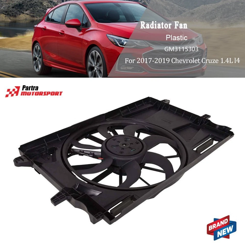 Conjunto de ventilador de refrigeración del radiador apto para Chevrolet Cruze 2017-19 1,4 L l4 GM3115303 Foto 1 de 4