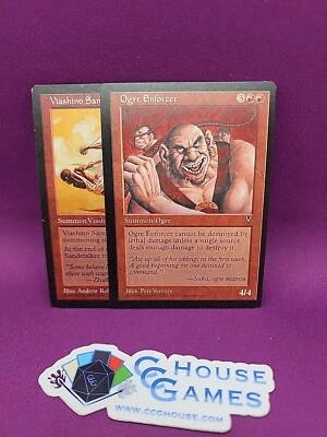 MTG Ogre Enforcer Misprint Light Visions Ink Error Missing Magic *CCGHouse* - Image 1 of 4