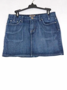 See Thru Soul Womens Size 29 5 Pocket Design Short Casual Denim Blue Jean Skirt - Picture 1 of 5