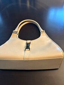 Gucci Beige Patent Leather Vintage Style Handbag