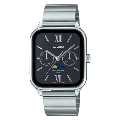 Casio Analog MTP-M305D-1A2V Moonphase Quartz Men's Watch Stainless Steel - Image 1 of 2