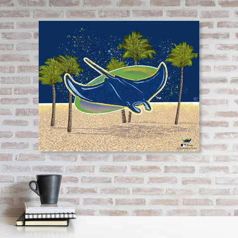 Tampa Bay Rays Unsigned Stretched 20x24 Canvas Giclee Print-Design/Maz Adams Cover
