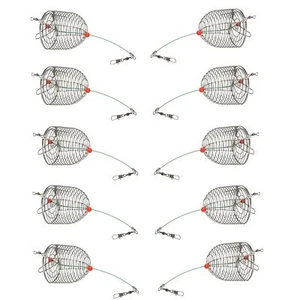 10Pcs/Pk Carp Fishing Bait Trap Cage Feeder Basket Holder Coarse Lure Feeder ... - Picture 1 of 6