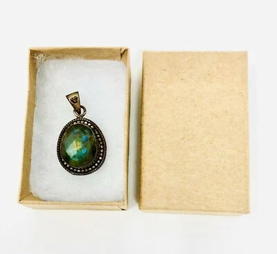 Colgante de plata de ley labradorita facetada ovalada - ¡Nuevo! Foto 1 de 3