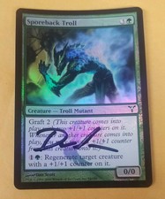 UNPLAYED SIGNED FOIL Sporeback Troll Dissension MTG DAN SCOTT EDH CUBE MAGIC