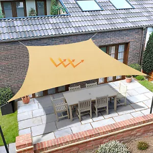 Waterproof Shade Sail Patio Awning Outdoor Garden Pool Sun Canopy Shelter Cover - Picture 1 of 18