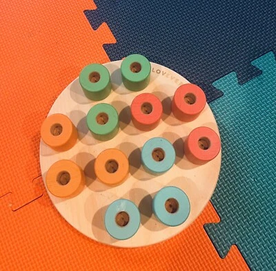 Lovevery - Wooden Stacking Pegboard, from Adventurer Play Kit 16-18 Months - Image 1 of 3