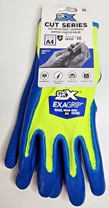 A4 Cut Resistant GRX Dip Coated Gloves EXAGrip GRXCUT634XL Glass / Knife / Metal - Picture 1 of 14