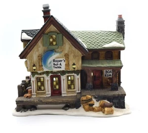 Holiday Time Ceramic Christmas Village Roper's Bait & Tackle - Picture 1 of 4