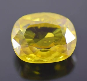 13.75 Ct Natural Certified Ceylon Golden Yellow Sapphire Gemstone Oval Shape - Picture 1 of 3