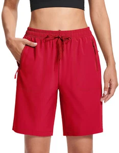 Womens Hiking Shorts Lightweight Quick Dry 8" Golf Athletic Workout Cargo Shorts - Picture 1 of 89