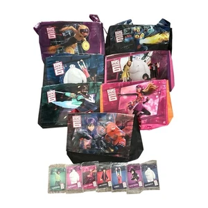 Subway Big Hero 6 Kids Lunch Bags Lot of 7 Complete Set with Cards 2015 - Picture 1 of 8