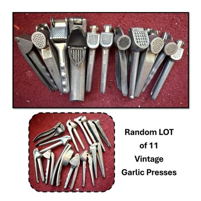 11 различных винтажных алюминиевых прессов для чеснока, Heller, Ekco, Ritter, Zyliss, Selco - Изображение 1 из 4