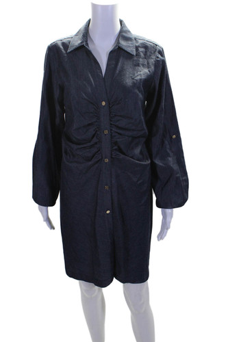 Michael Michael Kors Mini Abito Donna Bottoni Rouge Blu Navy Taglia L