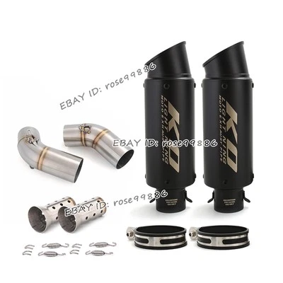 For Ducati Monster 696/5 796 795 1100 Exhaust System Mid Pipe Mufflers Silencers - Image 1 of 4