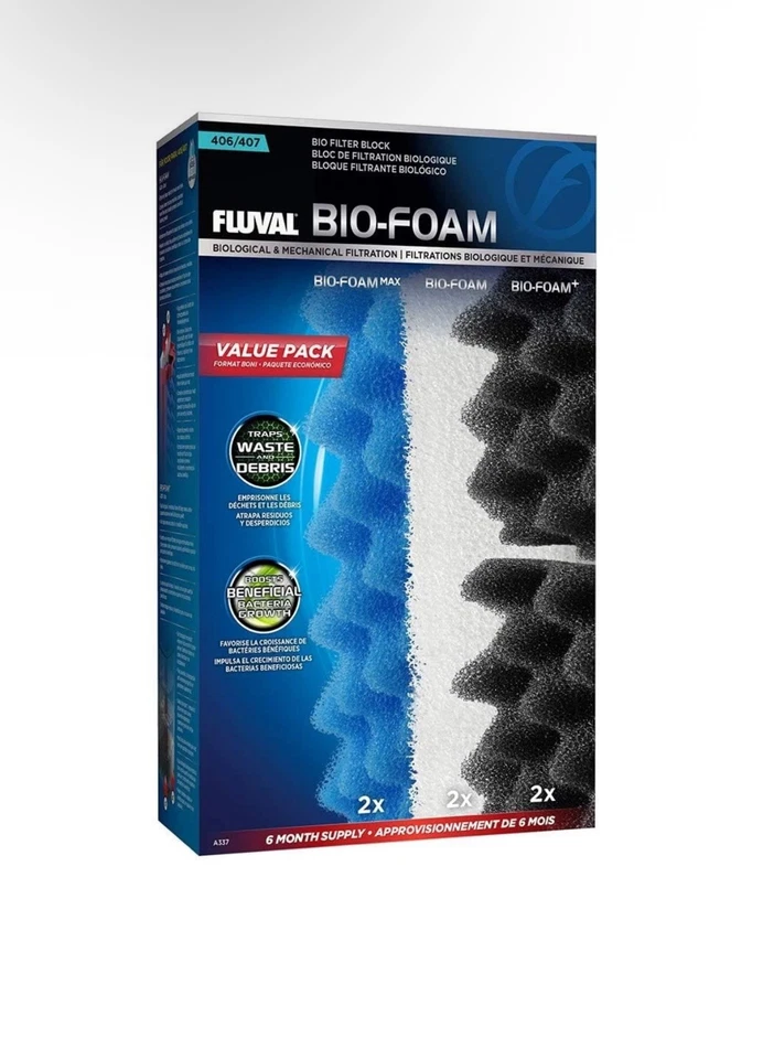 Fluval 406/407 Bio Foam Value Pack, Replacement Aquarium Filter Media - Image 1 of 1