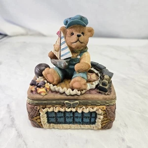 4.5" Great World Co. Hinged Trinket Box W/ Boy Bear, Trains, Toys, & Boat Cute! - Picture 1 of 15