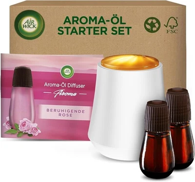 Air Wick Aroma-Öl Starter Set Rose – Diffuser + 2×20ml Nachfüller 🌹✨ - Bild 1 von 4
