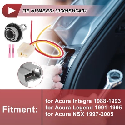 Front Turn Signal Light Socket Wiring for Acura Integra 1988-1993 No.33305SH3A01 - Image 1 of 4