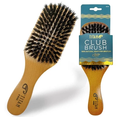Cepillo Club Wave para hombre - Cerdas de jabalí 100 % naturales, mango de madera duradero,... Foto 1 de 4