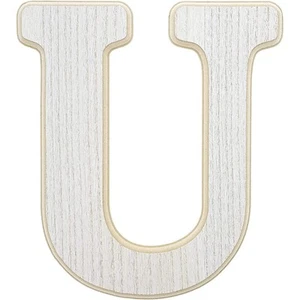 Unfinished Wooden Letter U Cutout for DIY Crafts Wedding Decor, 10.5 x 0.5 x 12" - Picture 1 of 7