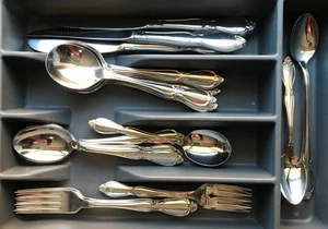 26 pc CHATELAINE Stainless Flatware Set Oneida Community Gumbo/Steak/Fork - Picture 1 of 12
