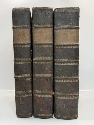 Antique Catholic Bible 1747 Latin Vulgate FOLIOS; Roman Catholic 3 vols of 4 - Image 1 of 4