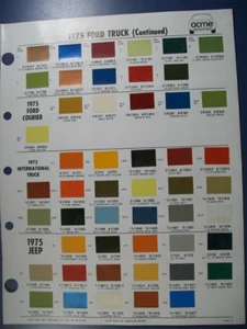 1975 IH International SCOUT truck  JEEP Acme paint chips set - Picture 1 of 1
