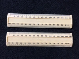 Vintage Rolinx 15cm Ruler Cream x 2 - Picture 1 of 3