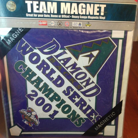 2001 ARIZONA DIAMONDBACKS WORLD SERIES RARE LARGE vinyl baseball MLB TEAM MAGNET Cover