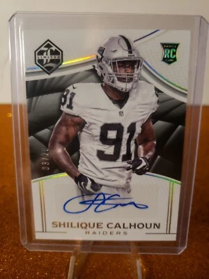 2016 Panini Limited Rookie Autographs SHILIQUE CALHOUN 185 #D/25 Raiders RC Auto - Image 1 of 2
