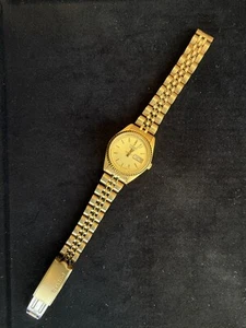 V783-0030 Pulsar Watch Women's Gold Plated 24mm Case Jubilee Bracelet Day Date - Picture 1 of 8