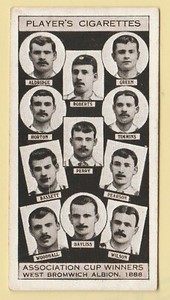 Football John Players Association FA Cup Winners card #09 West Bromwich 1888