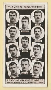 Football John Players Association FA Cup Winners card #09 West Bromwich 1888 - Bild 1 von 2